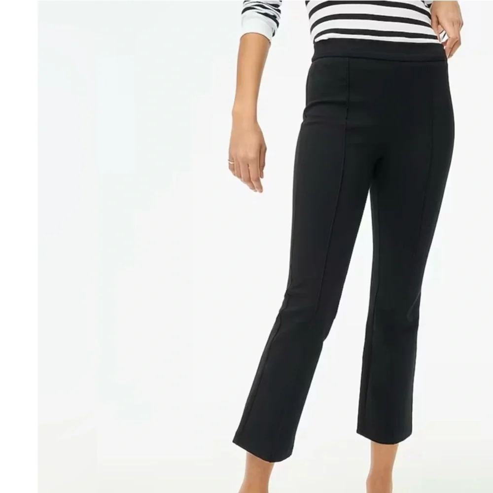 NWT J. Crew Women’s Stretch Crop Flare Ponte Pant Sz 2 rip and broken zipper